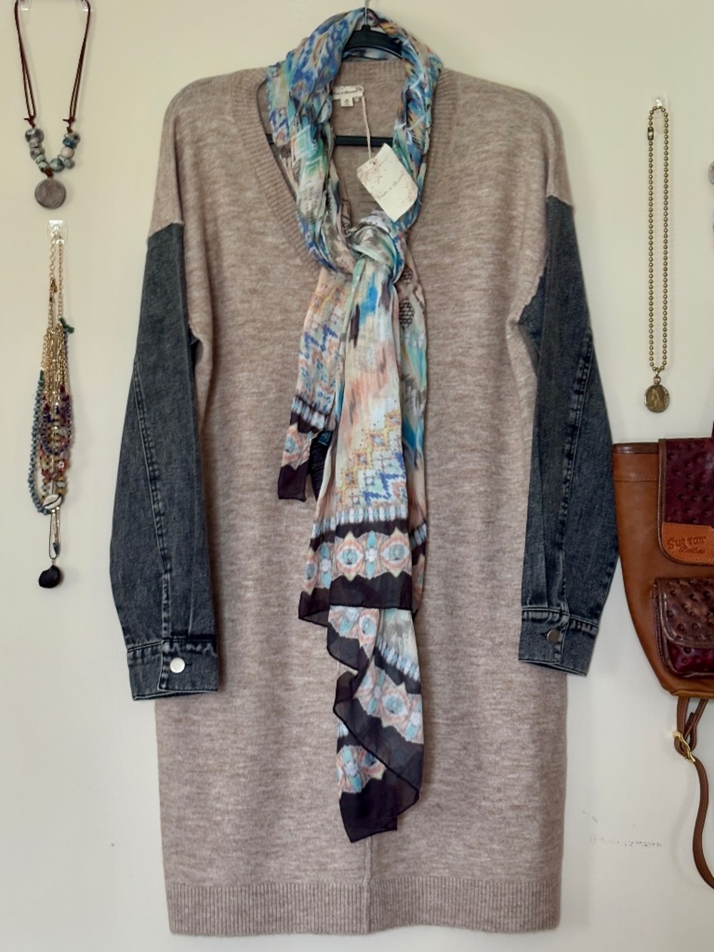 Hem & Thread Dress + Prana Scarf Lot